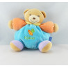 Doudou Ours patapouf bleu orange avec abeille Kaloo