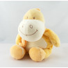 Doudou  dinosaure jaune orange BENGY 15 cm 