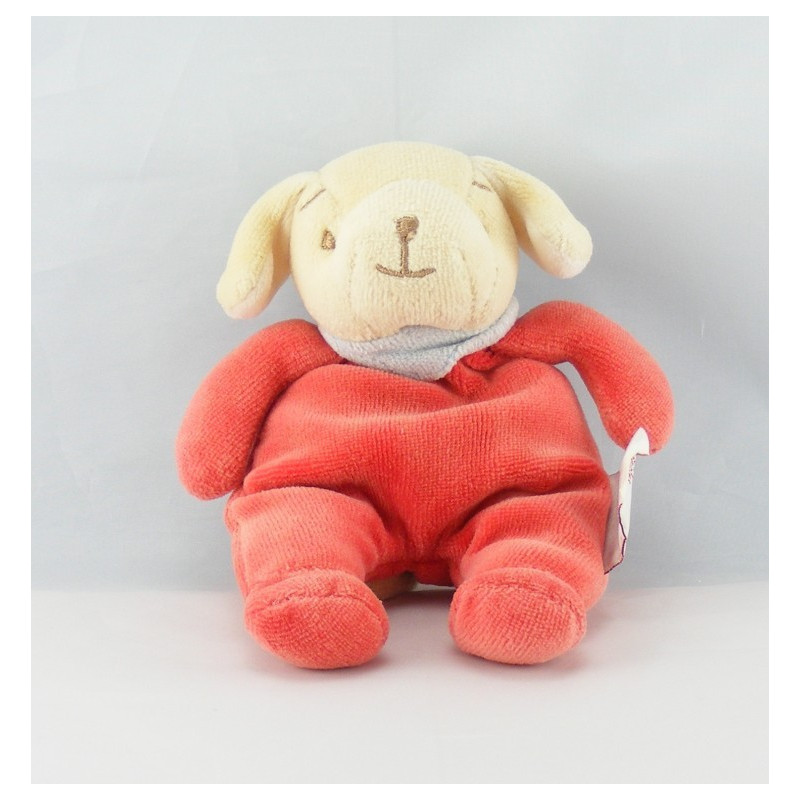 Doudou plat chien rouge Wouf niche BENGY
