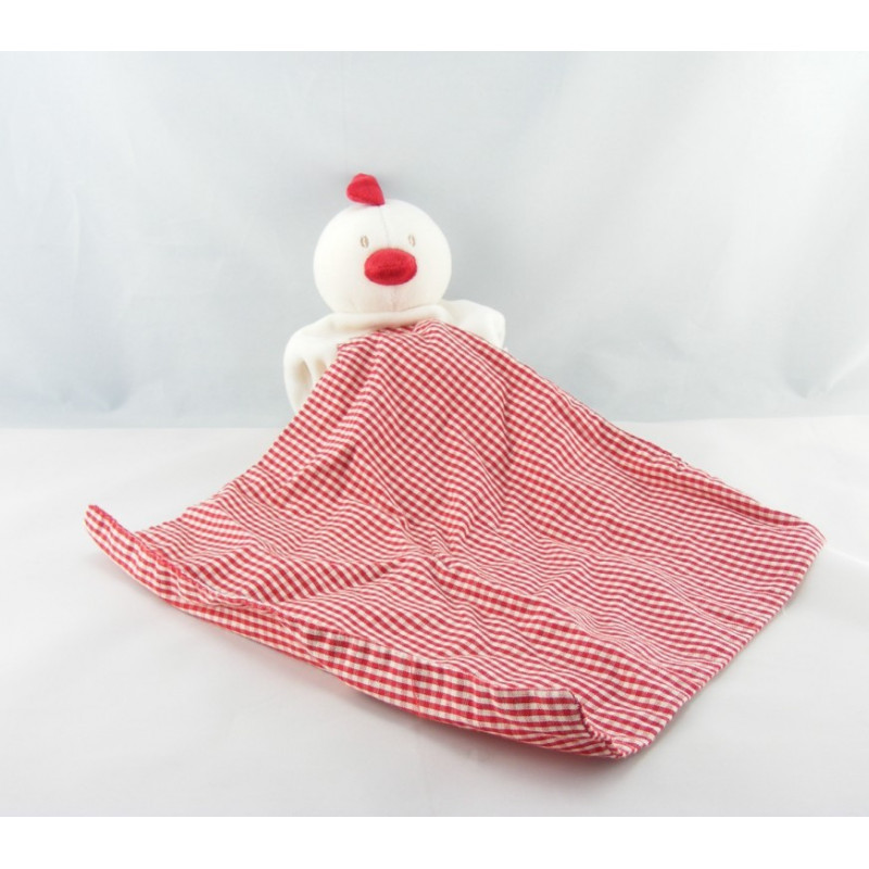 Doudou girafe blanche orange BERLINGOT