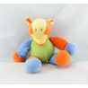 Doudou ours boule patapouf bleu orange KALOO
