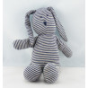 Doudou lapin gris pull rayé noir PETIT BATEAU 