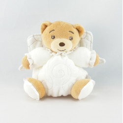 Mini Doudou ours blanc avec ailes ange KALOO