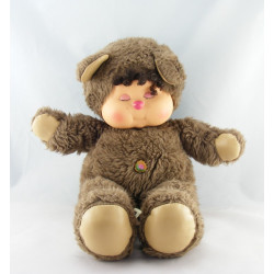 Ancienne Peluche ours marron Nombrilou AJENA 