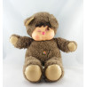 Ancienne Peluche ours marron Nombrilou AJENA 