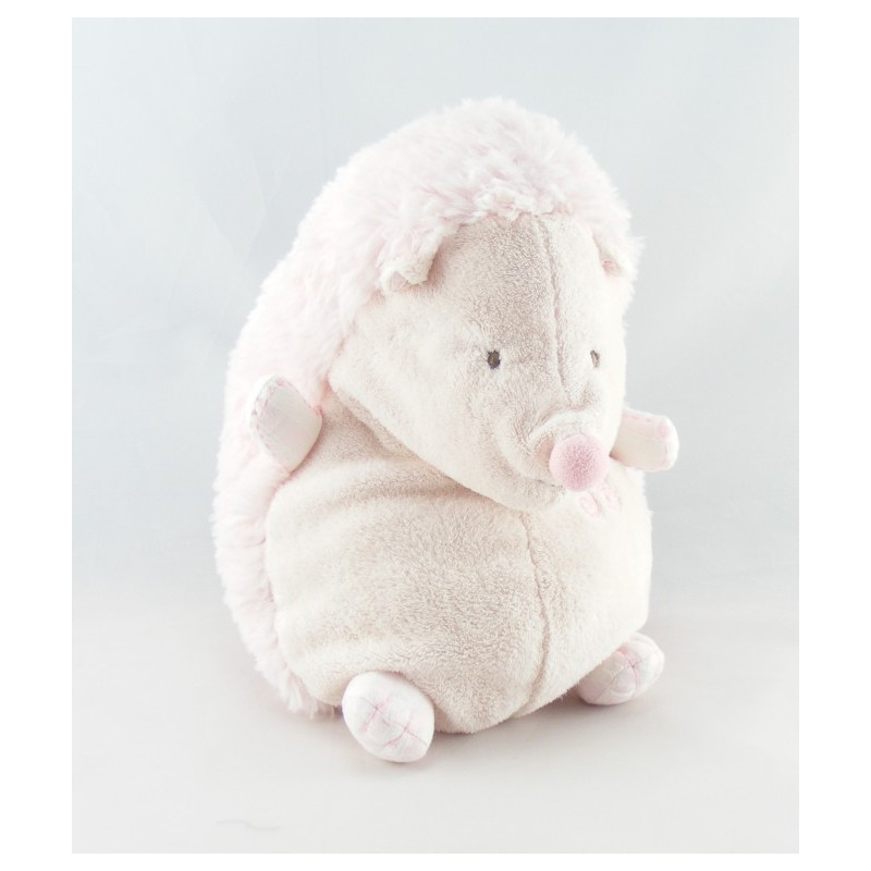 Doudou hérisson blanc mouchoir TARTINE ET CHOCOLAT 