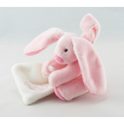 Doudou et compagnie attache tétine lapin bleu avec mouchoir 