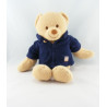 Doudou ours beige manteau bleu marine JOLLYBABY