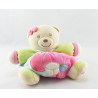 Doudou ours vert rose bleu cercles ballons KALOO