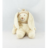 Doudou Lapin écru bonnet et foulard beige NICOTOY