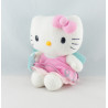 Doudou chat HELLO KITTY rose vert fleurs SANRIO LICENSE 