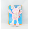 Doudou lapin rose fleur coeur TEX