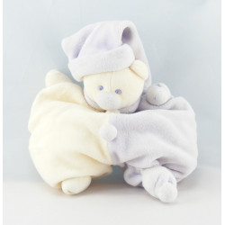 Doudou semi plat ours clown mauve JOLLYBABY