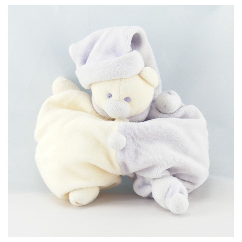 Doudou semi plat ours clown mauve JOLLYBABY