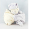 Doudou semi plat ours clown mauve JOLLYBABY