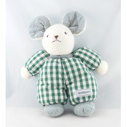 Doudou souris verte rayé NOUNOURS