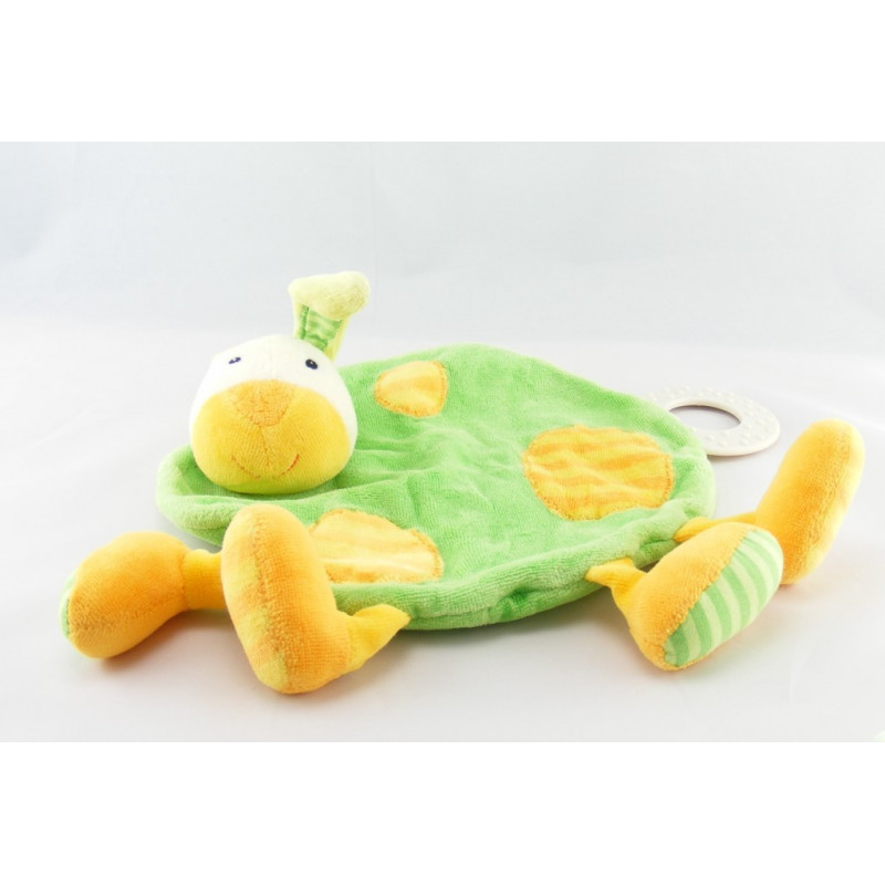 Doudou plat rond coccinelle rose rouge dentition BABYSUN