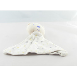 Doudou plat éponge chat vert AUCHAN