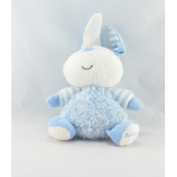 Doudou lapin rayé bleu luminou JEMINI