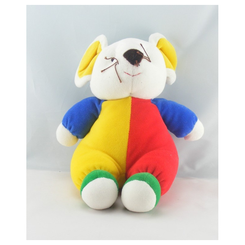 Doudou ours bleu jaune BENGY