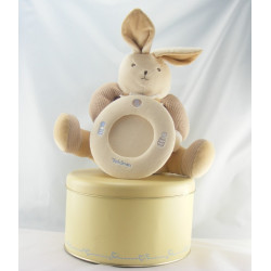 Doudou Lapin beige marron Takinou