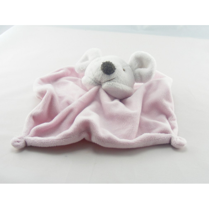 Doudou plat ours rose TCF TOUT COMPTE FAIT