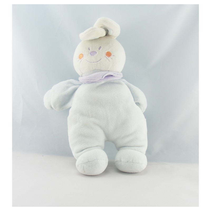 Doudou plat Lapin jaune cerf volant BEBEREVE