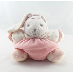 Doudou Lapin Boule lilirose avec fleurs Kaloo