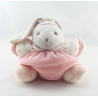 Doudou Lapin Boule lilirose avec fleurs Kaloo