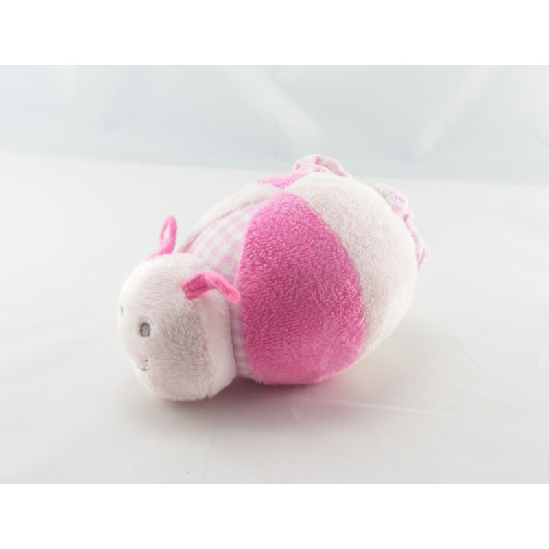 Doudou plat papillon abeille rose blanc ZEEMAN