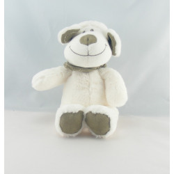 Doudou chien mouton blanc bandanas gris TEX BABY NEUF