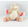 Doudou rhinocéros beige rouge BENGY