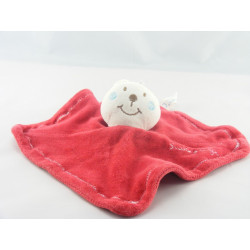 Doudou plat rouge ours SUCRE D'ORGE 