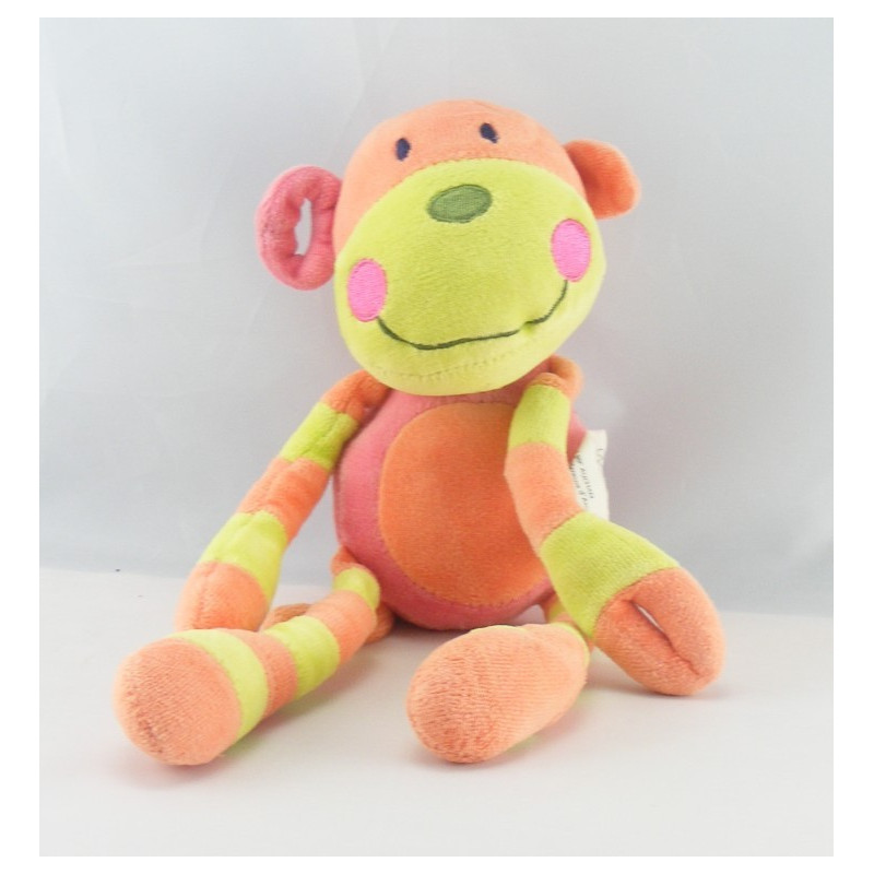 Doudou singe orange AUCHAN