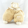 Doudou ours beige col blanc MOULIN ROTY 30 cm