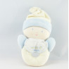 Doudou lutin bébé jaune bleu hochet BABI COROLLE 