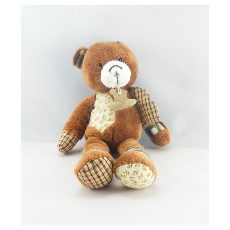 Doudou plat marionnette ours marron HISTOIRE D'OURS