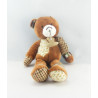 Doudou plat marionnette ours marron HISTOIRE D'OURS