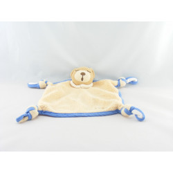 Doudou plat noeuds lapin beige rose Kaloo