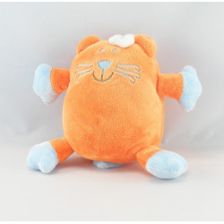 Doudou chat bleu orange VETIR