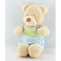Doudou musical ours bleu vert mouton TEX BABY