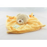 Doudou plat ours jaune orange palmier girafe TEX NEUF