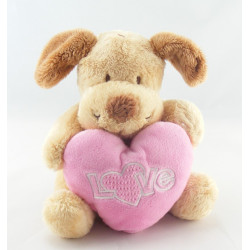 Doudou chien beige marron cocard NICOTOY