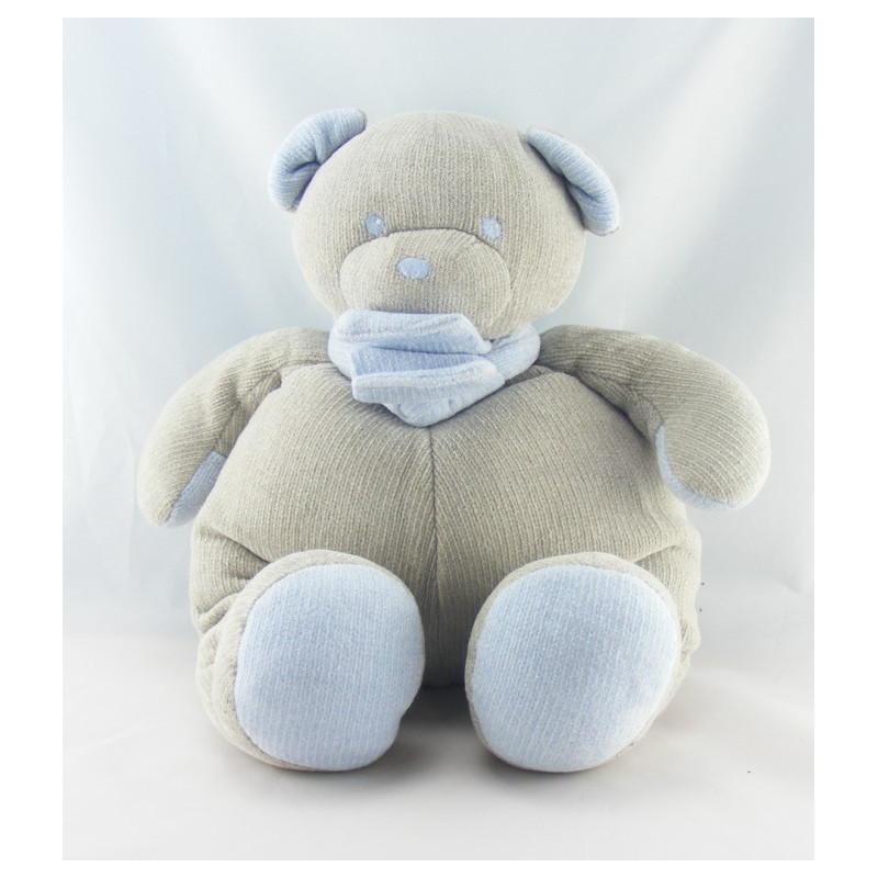 Doudou lapin bleu gris TARTINE ET CHOCOLAT