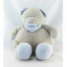 Doudou lapin bleu gris TARTINE ET CHOCOLAT