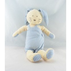 Doudou plat lapin rayé bleu JACADI