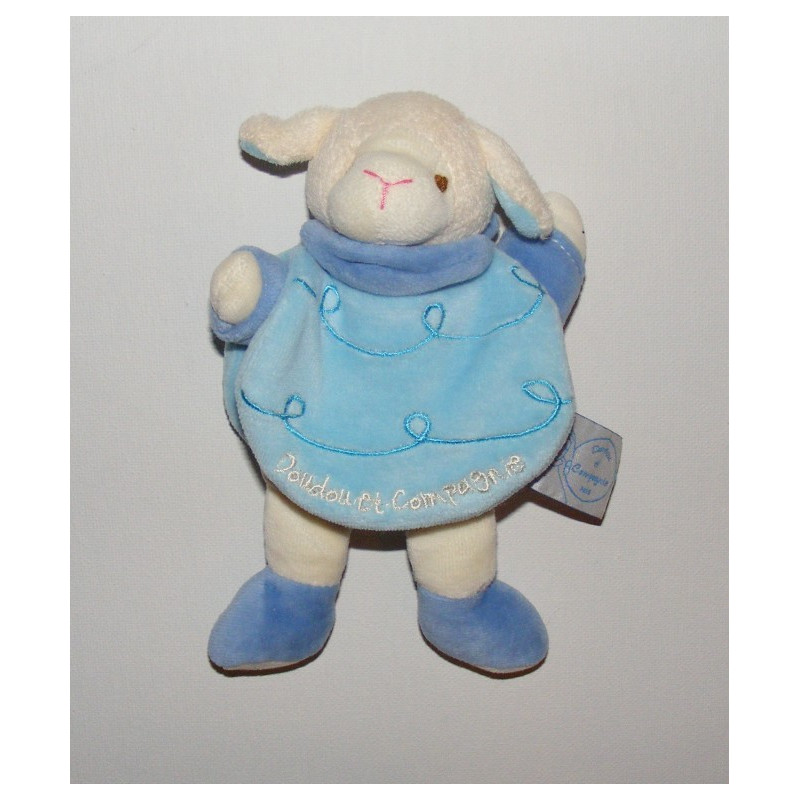 Doudou livre bleu Gaston le mouton Doudou et Compagnie 