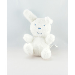 Doudou plat éponge lapin blanc AUCHAN