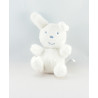 Doudou plat éponge lapin blanc AUCHAN