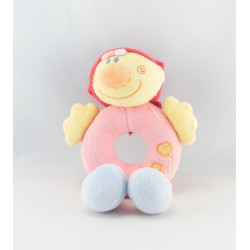 Doudou Billy et Babette rose bonnet rouge NATTOU
